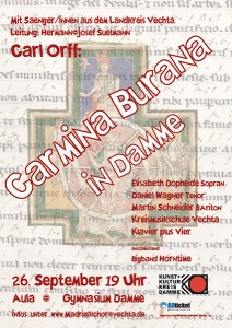 Plakat "Carmina Burana" in Damme